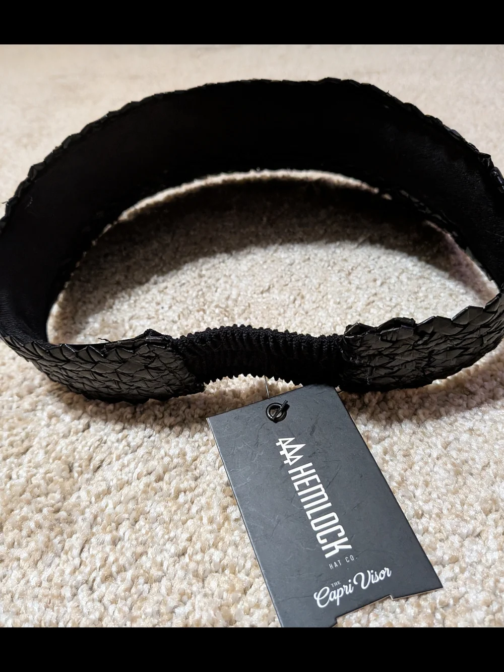 Hemlock Black Woven Visor